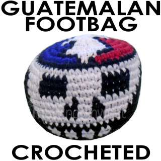   , CROCHETED GUATEMALAN   RED, BLACK & WHITE   DEAD SCULL   G70  