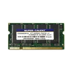  Super Talent DDR333 SODIMM 512MB/32x16 Notebook Memory 