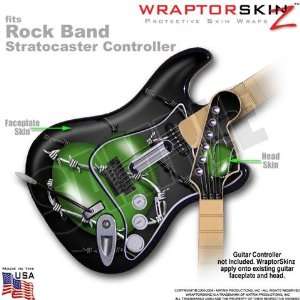 Barbwire Heart Green WraptorSkinz Skin fits Rock Band Stratocaster 