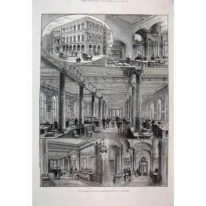  1894 Offices Atlas Assurance Cheapside Old Print