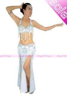 belly dance 2 pics cost​ume 36B/C bra&belt 9 colours  