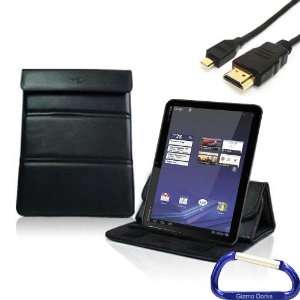  Gizmo Dorks Faux Leather Case / Stand (Black) and HDMI 