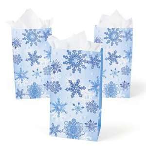  Paper Jumbo Snowflake Bags Christmas Winter Party (12): Home & Kitchen