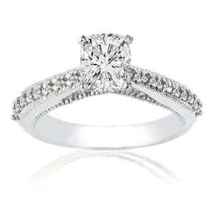   Cut Diamond Engagement Ring 14K SI2 GIA Fascinating Diamonds Jewelry
