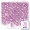 Plastic beads 4mm Round transparent Facetted Pink 200pc  
