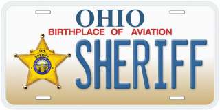 Ohio Sheriff Aluminum Novelty Car Auto License Plate  