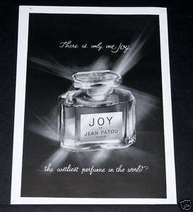 1964 OLD PRINT AD, JOY DE JEAN PATOU, PERFUME, PARIS!  