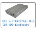 External 3.5 USB 2.0 SATA HDD Hard Disk Enclosure/Case  