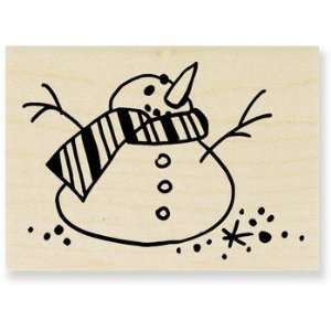   Snowman Wood Mounted Rubber Stamp (H216) Arts, Crafts & Sewing