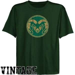  Colorado State Rams Youth Forest Green Distressed Logo 