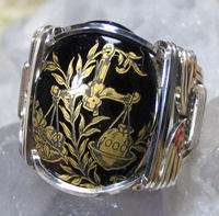 Libra Zodiac Astrology Sign Sterling Silver Wire Wrapped Ring ANY Size 