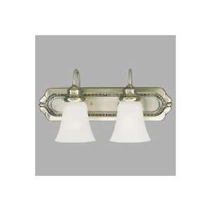  Colonial Silver Two Light Fluted Shade Fixture