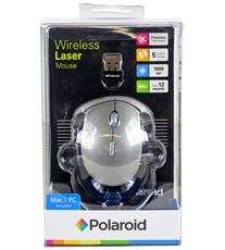 Polaroid PMI5500 2.4 GHZ Wireless Laser Mouse, 1600 DPI   Black  