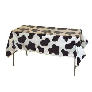  6 foot Cow Spots Plastic Tablecloth