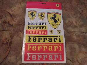 Ferrari Sticker Set Officially Licenced 11 Piece Set  