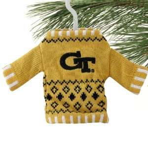  Georgia Tech Knit Sweater Ornament (Set of 3) Sports 