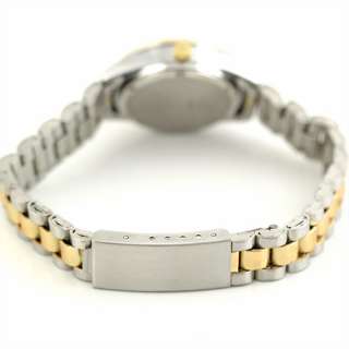   Stainless Gold Wrist Watch Women Dress Quartz White Crystal New Gift