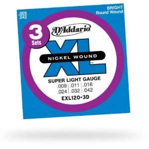   Nickel Wound Electric Strings (Super Light 9 42) Musical Instruments
