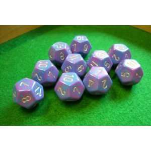 Speckled Silver Tetra 12 Sided Dice  Toys & Games  