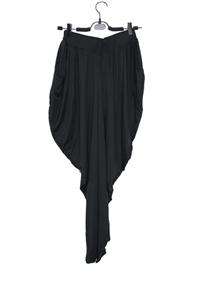   Trendy pocket cropped Harem Trousers Ladys Black Pants Size L  