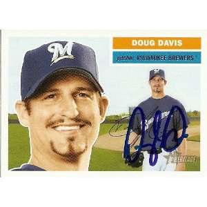 Doug Davis Signed Milwaukee Brewers 2005 Heritage Card