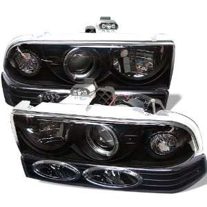    Chevy S10 98 02 Halo Projector Headlights   Black: Automotive