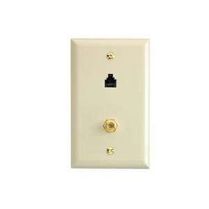  PHONE/CABLE WALL PLATE WHITE Electronics