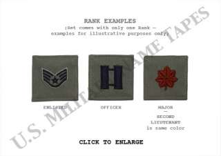 Air Force, Name Tape & Rank Set for Fleece Jacket  