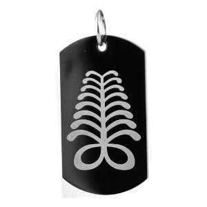  Stainless Steel Pendant with African Symbol on Black PVD Jewelry