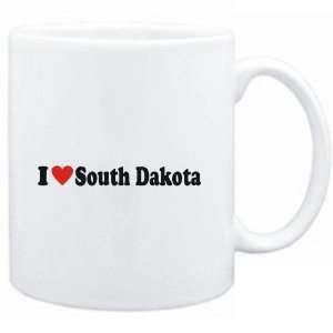 Mug White  I LOVE South Dakota  Usa States Sports 