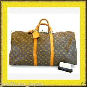 USED Louis Vuitton Monogram Duffle/Gym Bag Keepall55 AUTH Free 