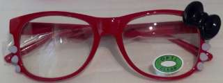 Hello Kitty Bowtie Kawaii Girl Nerdy Glasses *Assorted Colors*  