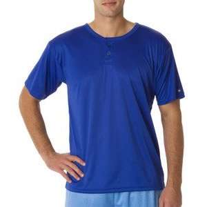   Adult Mens Short Sleeve Henley T Shirt. B7930
