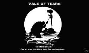 POW MIA Vale of Tears In Memorium 3 x 5 Flag Banner  