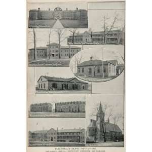   Penitentiary Hospital NYC   Original Halftone Print