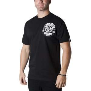   Unite Mens Short Sleeve Sportswear Shirt   Black/White / 2X Large