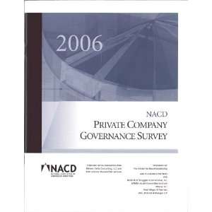 com 2006 Private Company Governance Survey (9780943176291) National 