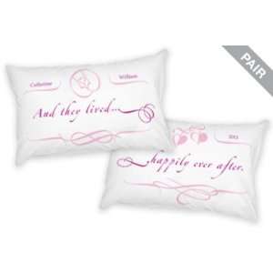  Happily ever after Personalized Pillowcase Set 2 pcs