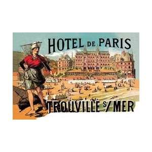  Hotel de Paris Trouville sur Mer 20x30 poster