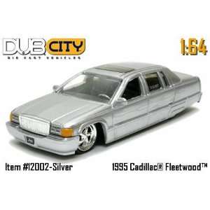  Dub City 1:64 Scale 1995 Silver Cadillac Fleetwood Die Cast Car 