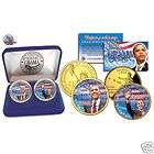 BARACK OBAMA U.S. 2 Coin Set Collectibl​e Set   24K Gold