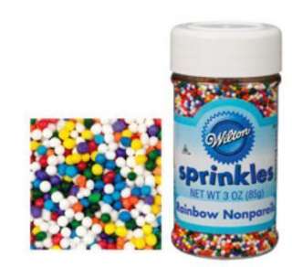 Wilton Cake Decorating Sprinkles 3 oz.   Rainbow Nonpareils  