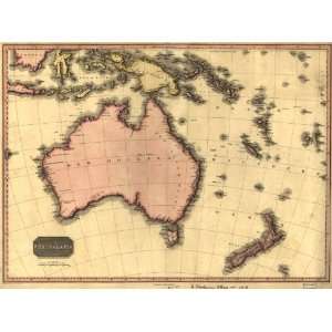  1818 map Australasia, Australia & Asia