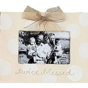 Twice Blessed Picture Frame   Cream