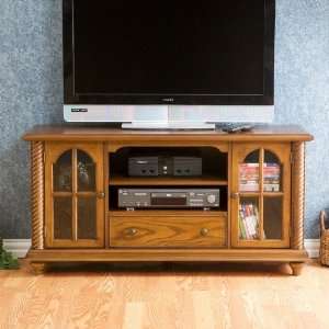   Hunt Media 50 TV Stand in Antique Oak Stain Furniture & Decor