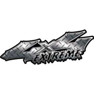  Wicked Series 4x4 Extreme Truck Decals in Diamond Plate 