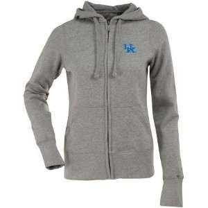  Kentucky Womens Zip Front Hoody Sweatshirt (Grey): Sports 