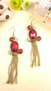 These gorgeous precious stones earrings are 6 long. The perfect 