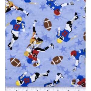  Snuggle Flannel Fabric Football Stars: Home & Kitchen
