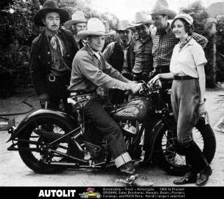 1935 ? Buck Jones & Indian Motorcycle Photo  